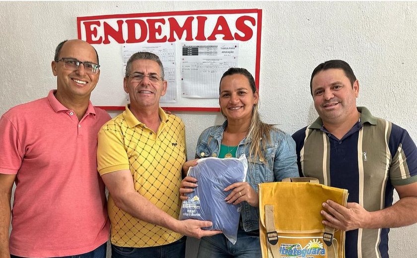 Geo Cruz entrega kits de trabalho para os Agentes de Endemias de Ibateguara