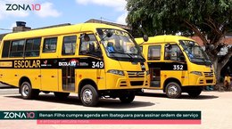 Renan Filho cumpre agenda em Ibateguara para assinar ordem de serviço e entregar veículos novos