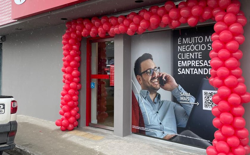 Santander inaugura agência em União dos Palmares, a terceira em um mês em Alagoas