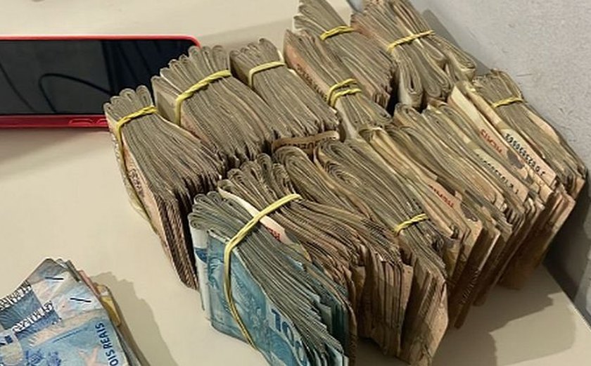 Homem é preso com R$ 55 mil em espécie após furto em residência no município de Arapiraca