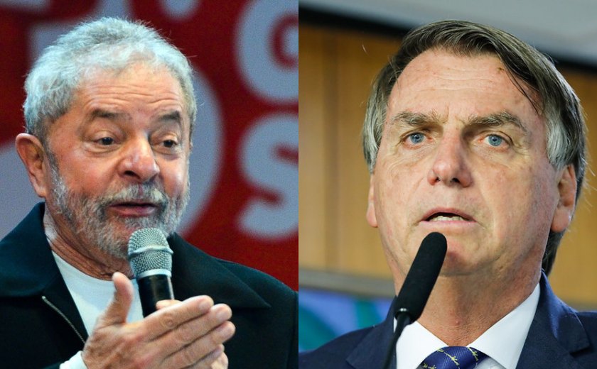 Bolsonaro aparece à frente de Lula em pesquisa eleitoral