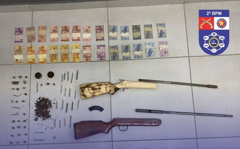 Operação em Santana do Mundaú resulta em prisão e apreensão de armas e drogas