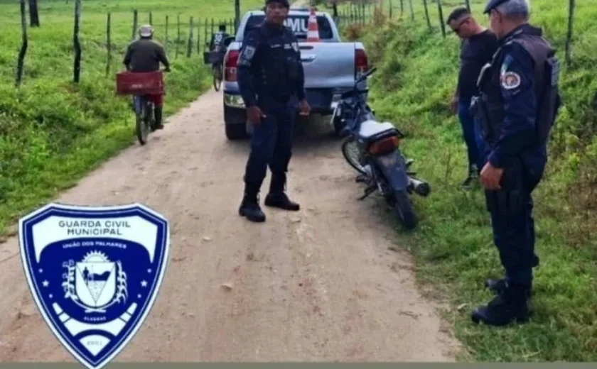 Moto roubada é recuperada pela Guarda Municipal de União dos Palmares