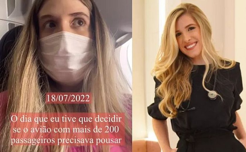 Jovem médica brasileira socorre homem em voo e evita pouso emergencial