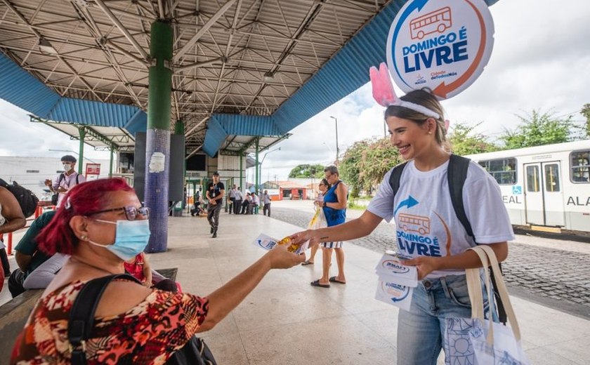 Domingo é Livre passa a valer e libera usuários do pagamento da passagem de ônibus em Maceió