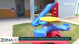 Prefeito de Maceió, JHC, entrega creche para moradores do Vergel (Maceió)