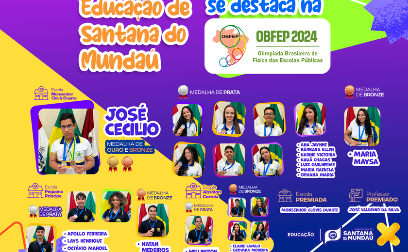 Educação de Santana do Mundaú é destaque na OBFEP