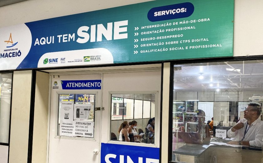 Sine Alagoas oferece mais de 2,4 mil vagas de emprego com carteira assinada