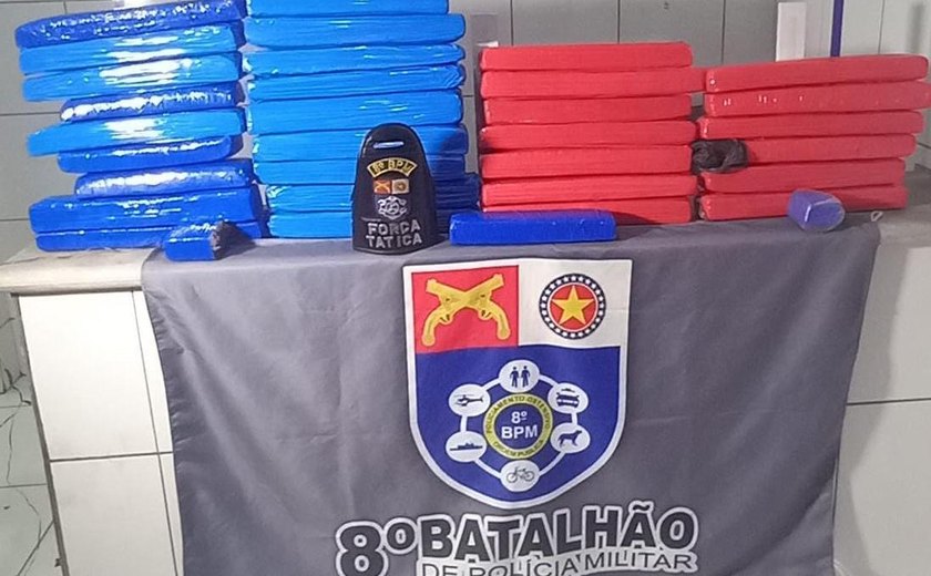 Polícia prende jovem e apreende 34 kg de maconha em Rio Largo
