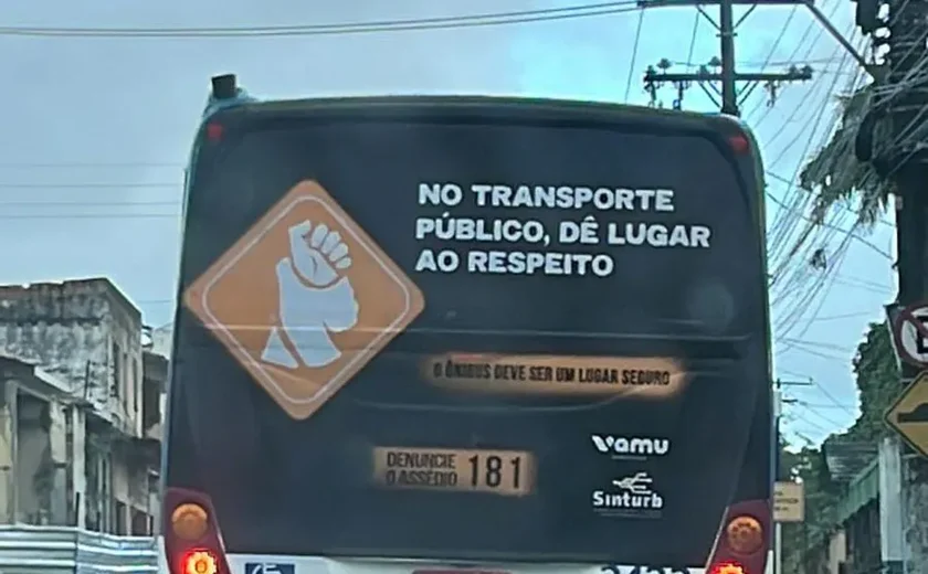 Maceió lança campanha contra importunação sexual em transportes públicos