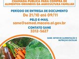 Educação alerta para fim do prazo para aquisição de produtos da agricultura familiar