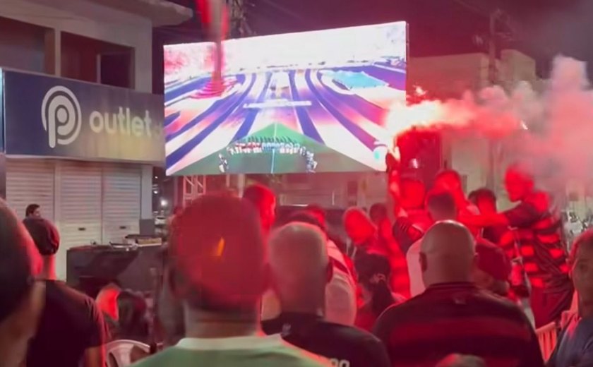 Flamengo e Ceará terão transmissão em telão na Avenida, em União dos Palmares