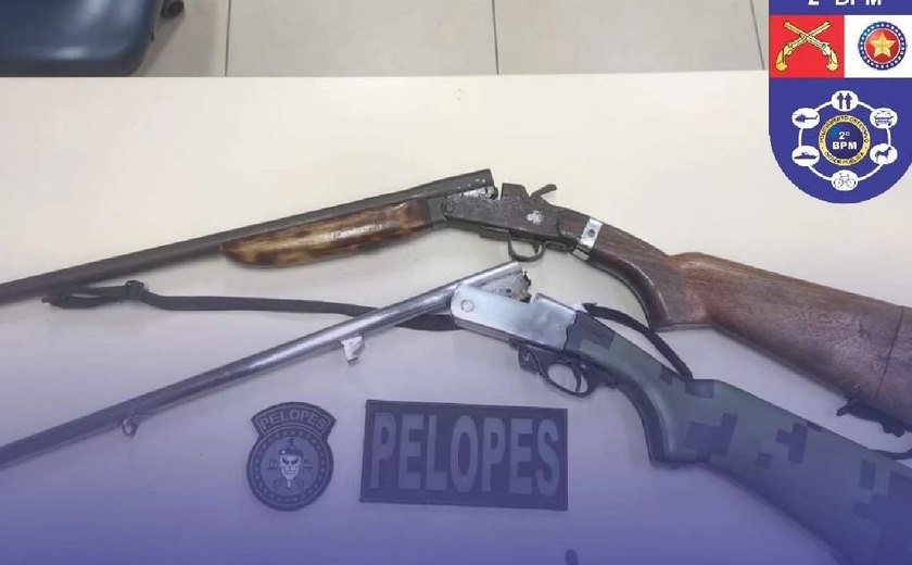 Denúncia de disparos na zona rural resulta na apreensão de armas e munições em Ibateguara