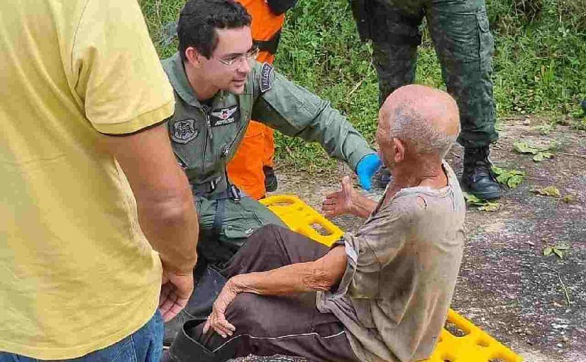 Após dois dias desaparecido, idoso de 87 anos é resgatado com vida em União dos Palmares