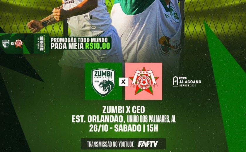 Zumbi disputará semifinal decisiva do Campeonato Alagoano no Orlandão