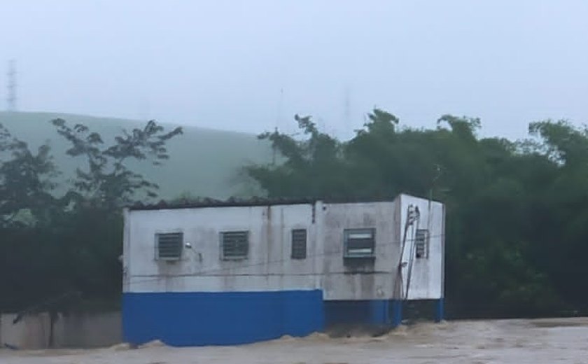 Estação de captação do SAAE é atingida pela chuva e União fica sem água na cidade