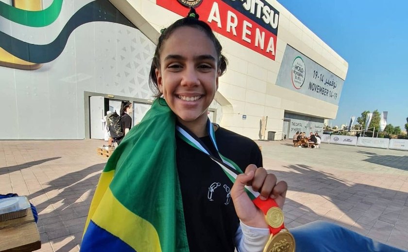 Alagoana de 11 anos vence Campeonato Mundial de Jiu Jitsu em Abu Dhabi