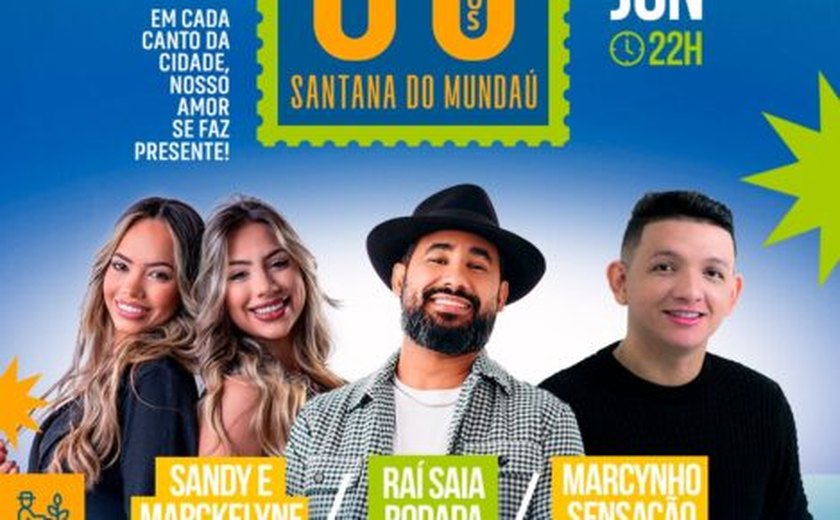 Prefeitura de Santana do Mundaú anuncia programação artística dos 63 anos de emancipação