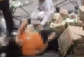 Mulher fica ferida após palete com água sanitária desabar em atacarejo de Maceió