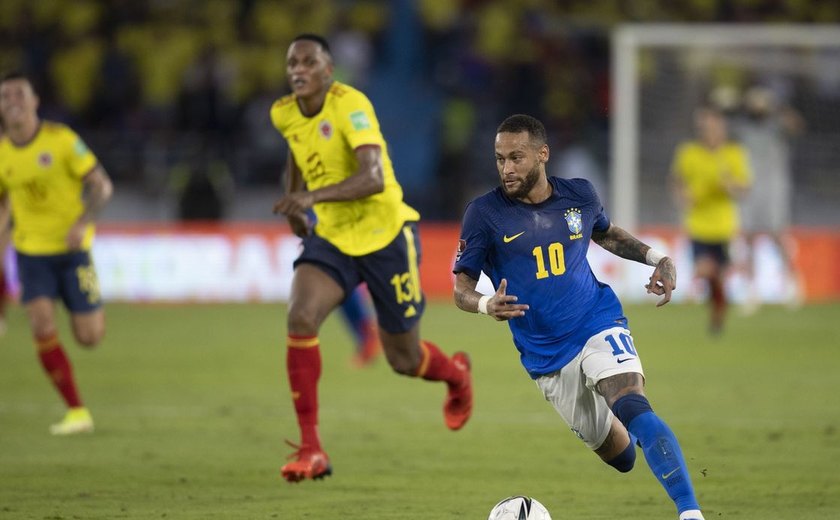 Por vaga antecipada na Copa, Brasil encara Colômbia nas Eliminatórias