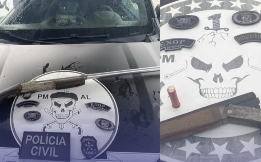 Operação policial prende dois suspeitos por posse ilegal de armas em União dos Palmares