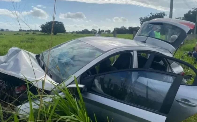 Mulher diz que foi salva por cinto de segurança em acidente de carro em Alagoas