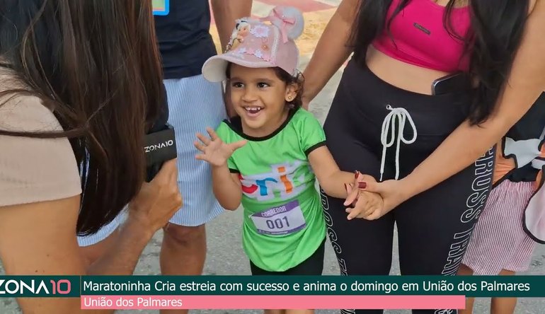Maratoninha Cria estreia com sucesso e anima o domingo em União dos Palmares