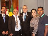 Rotarianos recebem o Governador Distrital em solenidade de transmissão de cargo do Presidente do Rotary e Rotaract Club