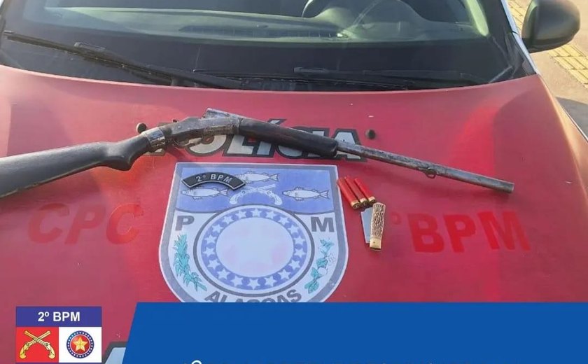 Homem é localizado com uma espingarda no trevo de Ibateguara e acaba preso