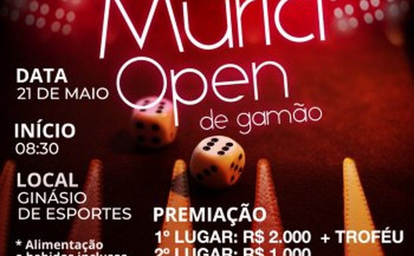 Abertas as inscrições para o Murici Open de Gamão