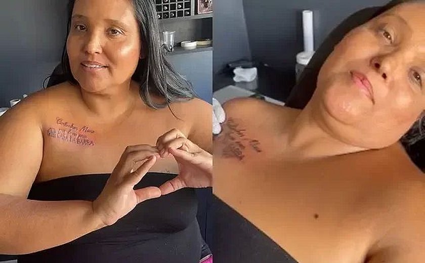 Influencer faz tattoo com pedido a Carlinhos Maia: “Me leva pra casa da Barra”