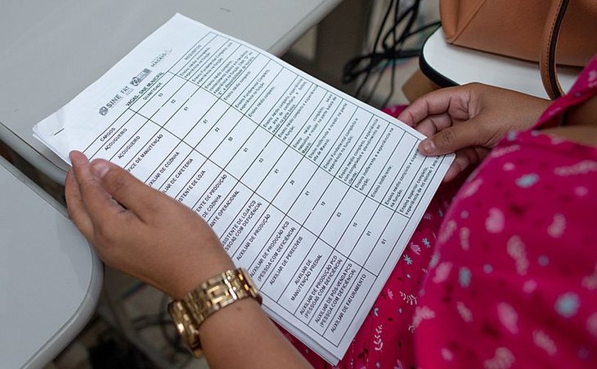 Sine está com 229 vagas de trabalho e estágio abertas em Maceió