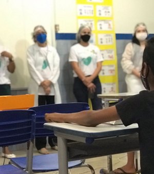 Com retomada das aulas presenciais, programa Saúde na Escola desenvolve atividades em Branquinha