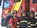 Garotinho com possibilidade de ficar cego até o fim do ano tem seu sonho realizado pelo Corpo de Bombeiros