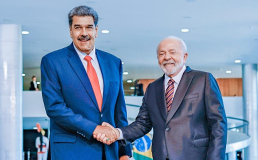 Lula se reúne com Nicolás Maduro, presidente da Venezuela, no Palácio do Planalto