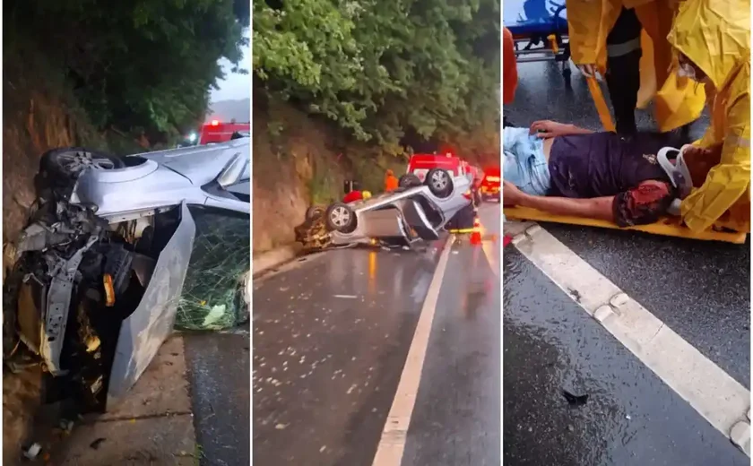 Carro colide com carreta em Ibateguara e vítima fica presa às ferragens