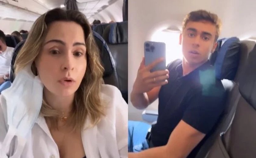 Ana Paula Renaut e Nikolas Ferreira batem boca em avião