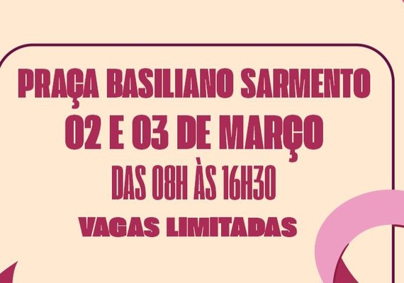 Prefeitura de União dos Palmares oferta mutirão de mamografia nesta segunda e terça na Praça Basiliano Sarmento
