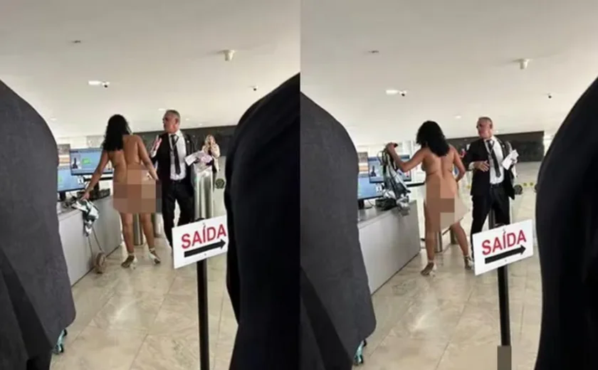 Mulher pelada invade Palácio do Planalto