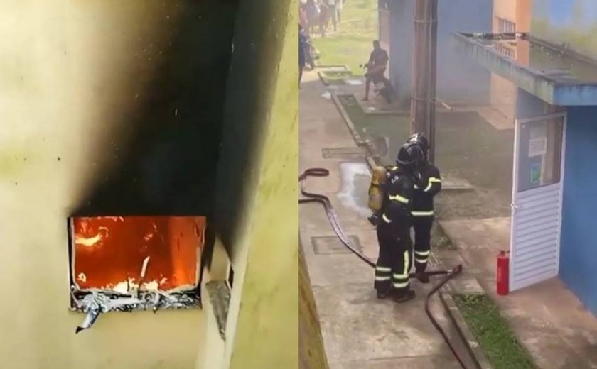 Mulheres são socorridas após incêndio atingir apartamento em Maceió