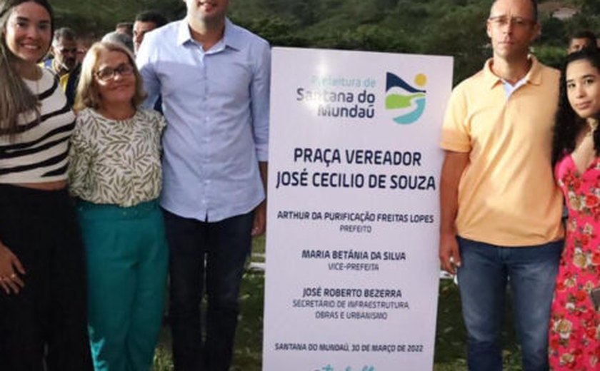 Prefeito Arthur Freitas assina ordem de serviço e inaugura novos espaços de esporte e lazer em Santana do Mundaú