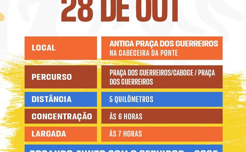 União dos Palmares realiza Corrida do Servidor Público 2025 em homenagem aos trabalhadores municipais