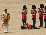 Guardas militares desmaiam por conta do calor em cerimônia com a presença do príncipe William