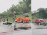 Motociclista fica ferido em colisão com carro na BR-104, em União dos Palmares