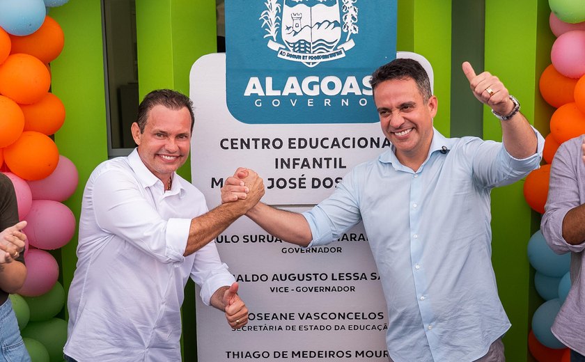 Em Capela, governador entrega creche, autoriza pavimentação e anuncia investimentos em saneamento