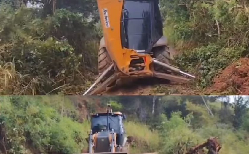 Estradas rurais de Branquinha recebem reparos após chuvas