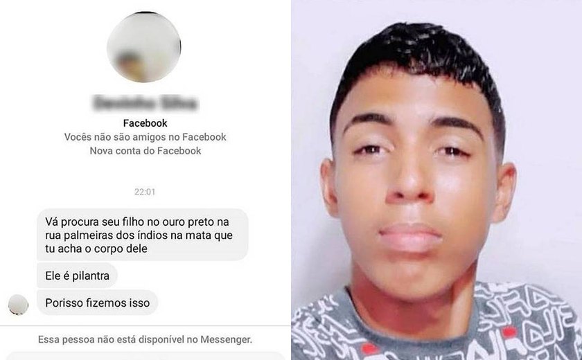 Mãe recebe imagens do filho morto e faz apelo para corpo ser encontrado