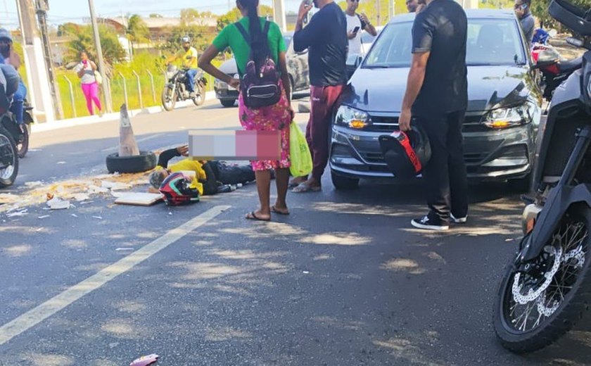 Motociclista fica ferido após acidente na Cidade Universitária